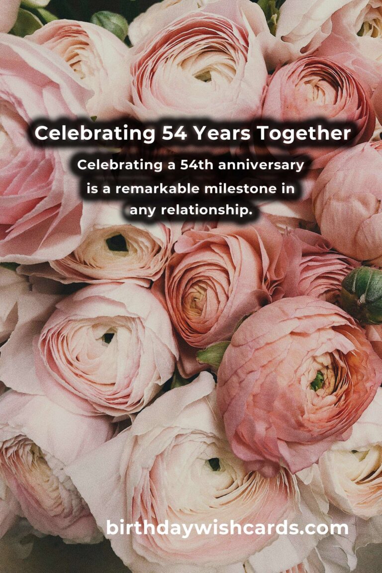 Heartfelt 54th Anniversary Messages for Your Beloved
