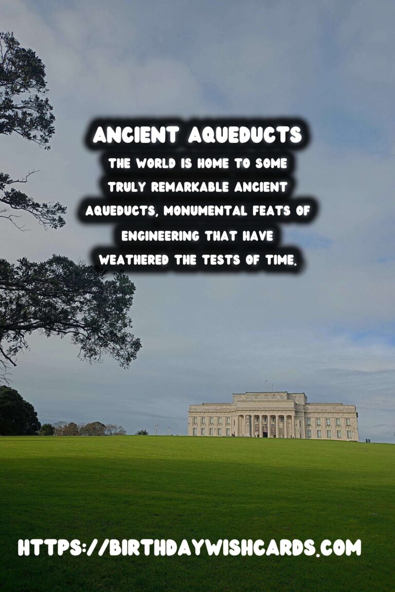 Historical Aqueducts: Their Maintenance and Preservation