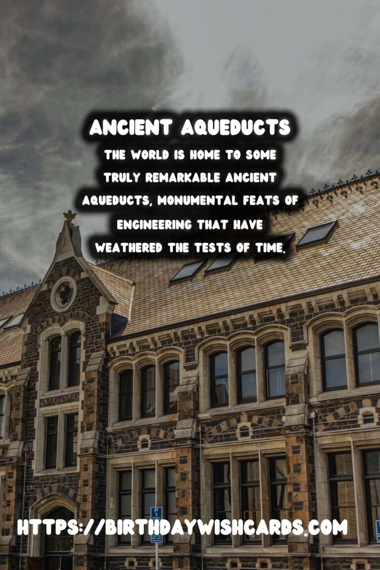 Historical Aqueducts: Their Maintenance and Preservation