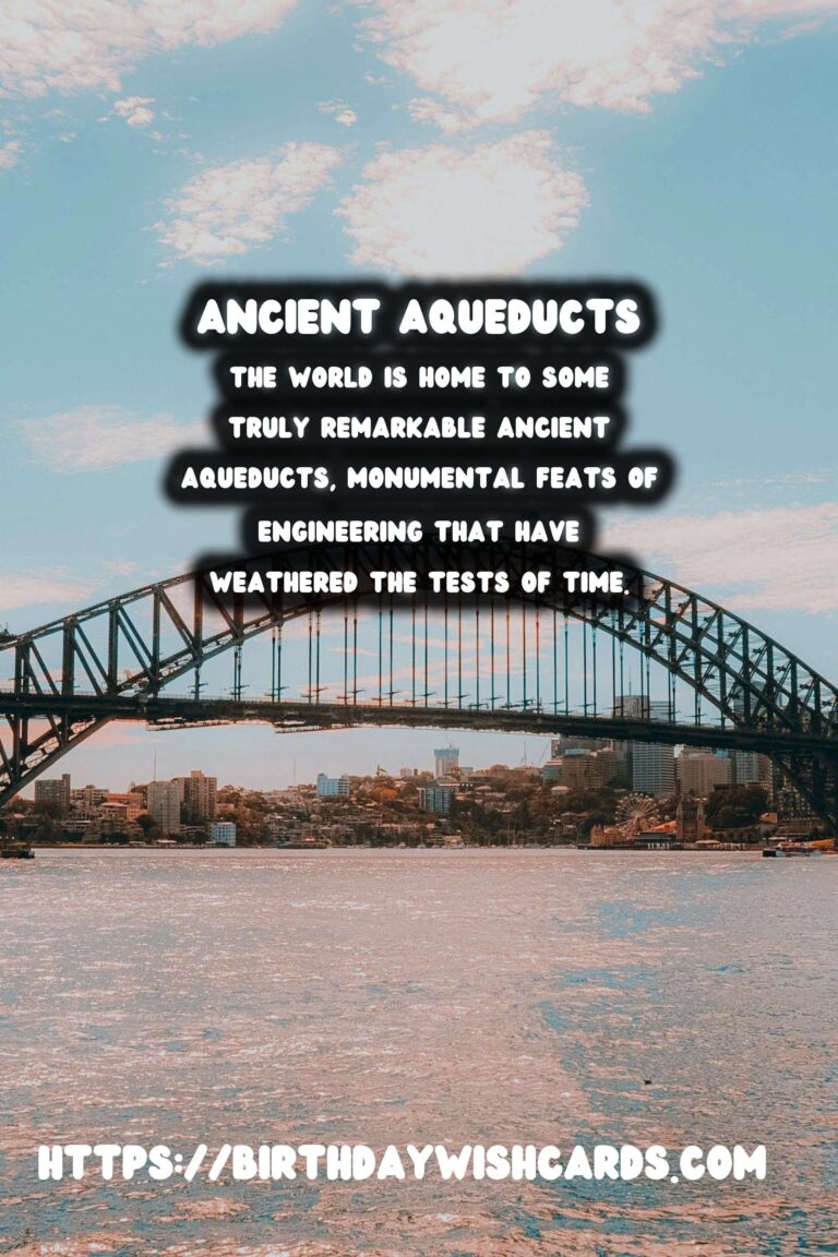 Historical Aqueducts: Their Maintenance and Preservation