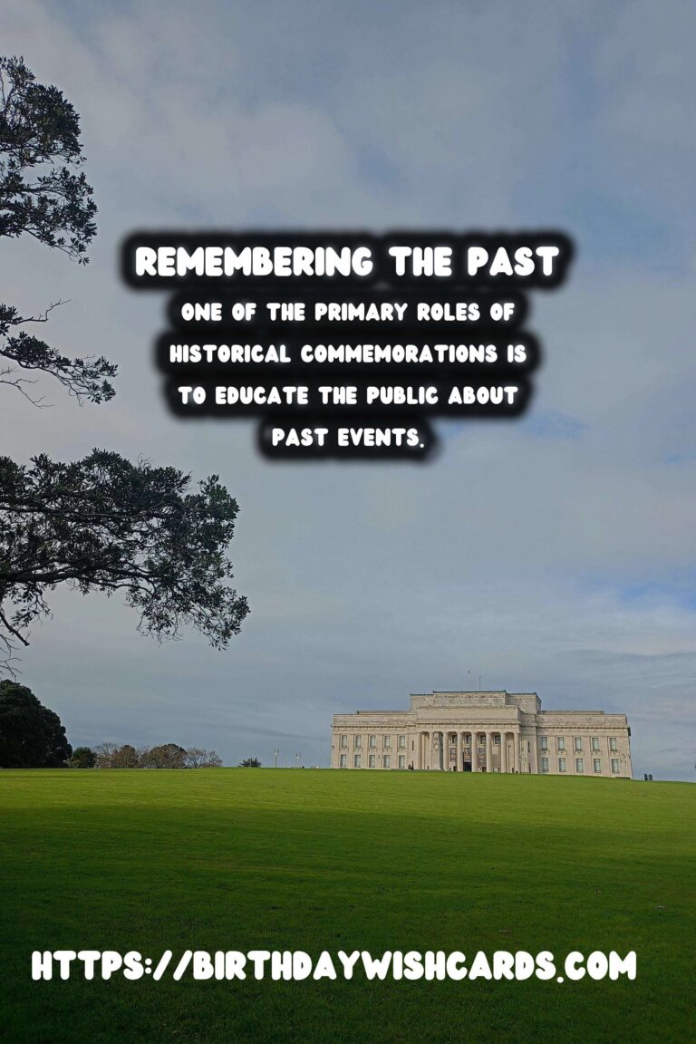 Historical Commemorations: Their Role in Promoting Peace
