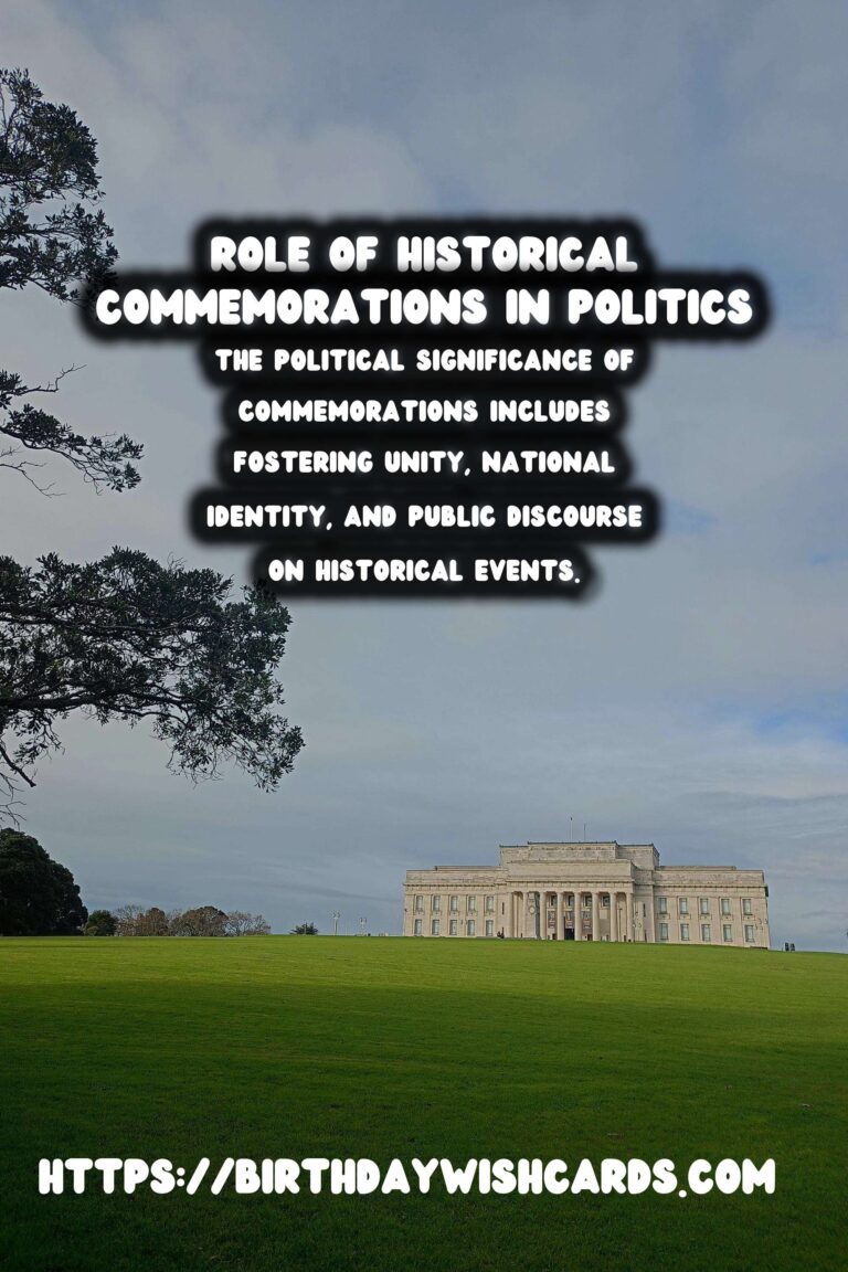 Historical Commemorations: Their Role in Shaping Political Discourse