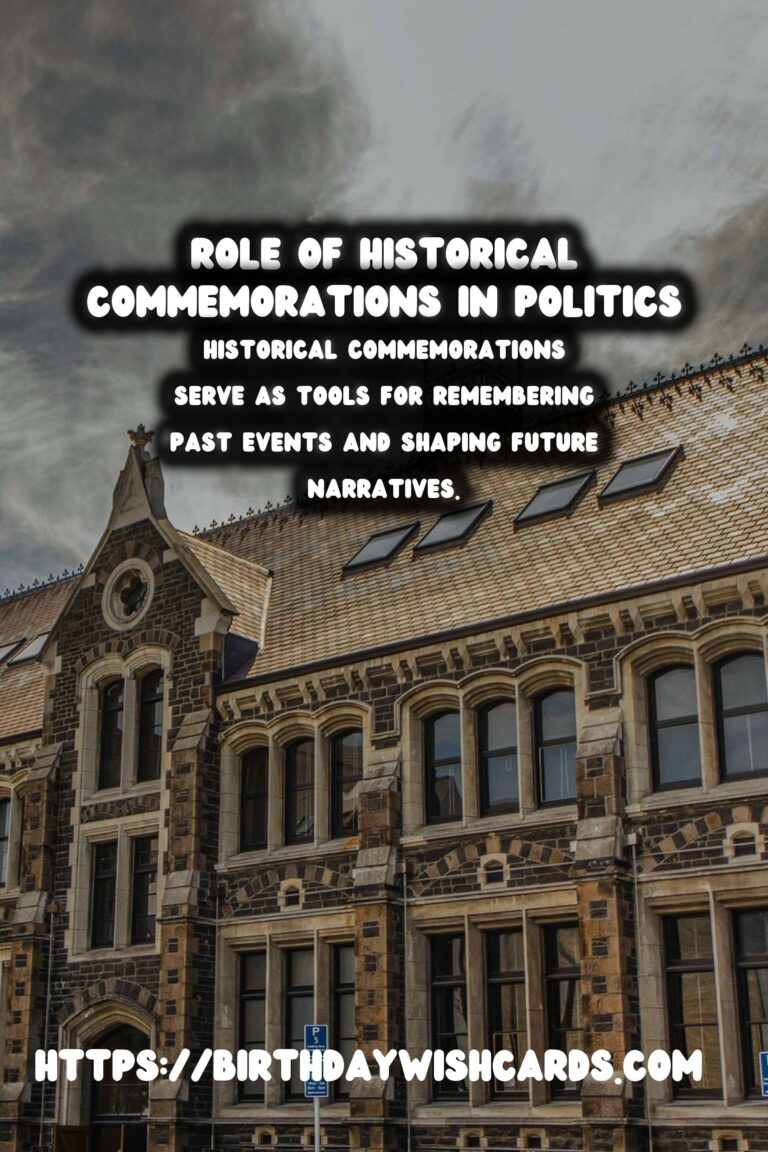 Historical Commemorations: Their Role in Shaping Political Discourse