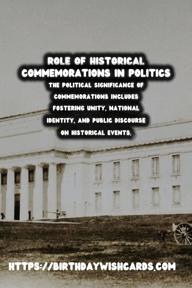 Historical Commemorations: Their Role in Shaping Political Discourse