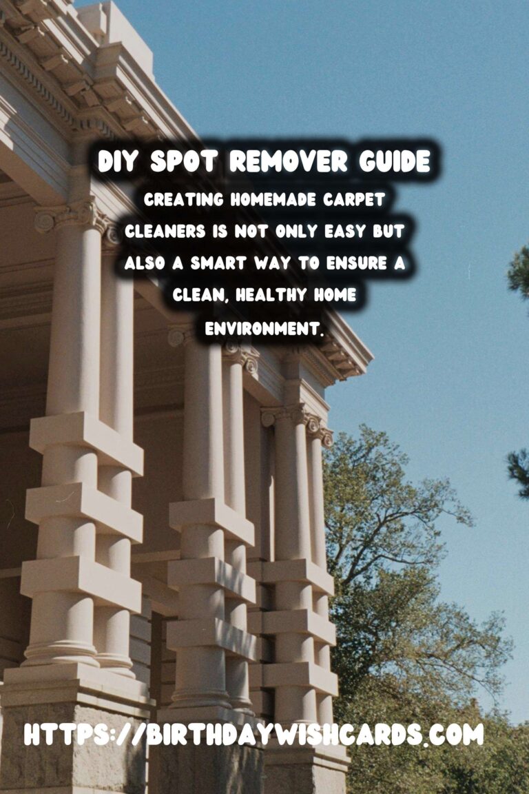 Homemade Carpet Cleaner: DIY Spot Remover for Stubborn Stains