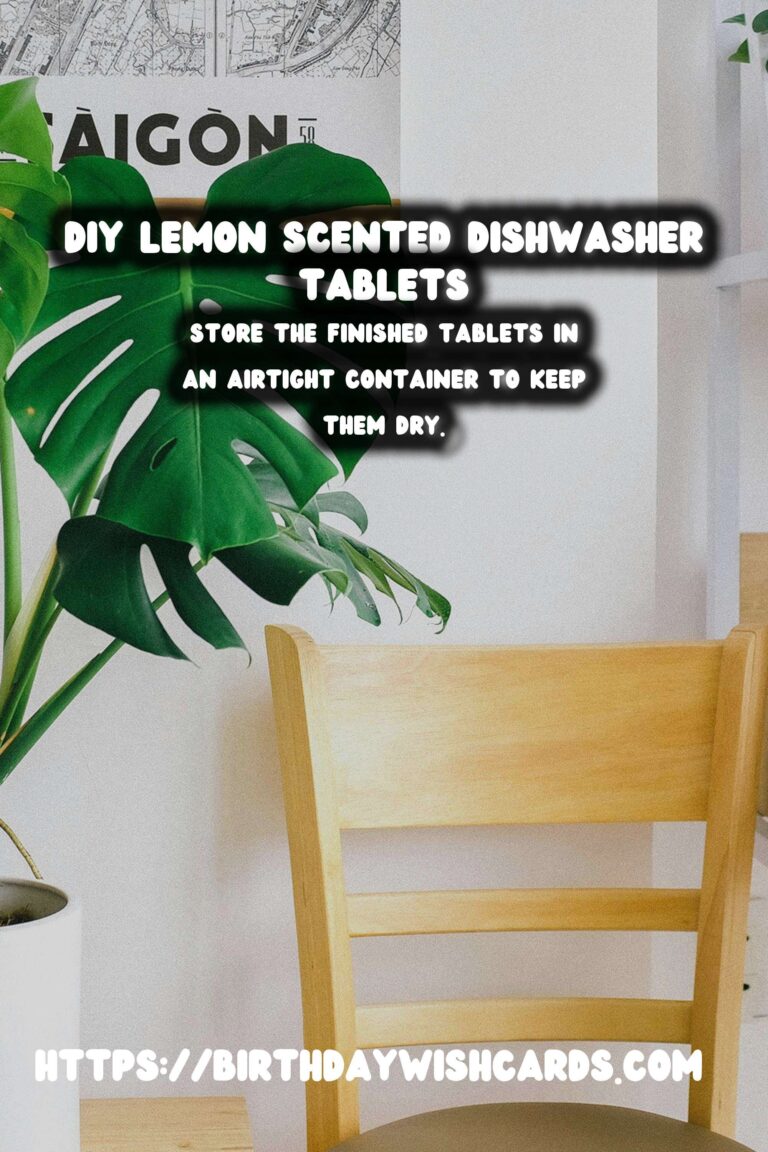 Homemade Dishwasher Tablets: Lemon Scented for a Fresh Clean
