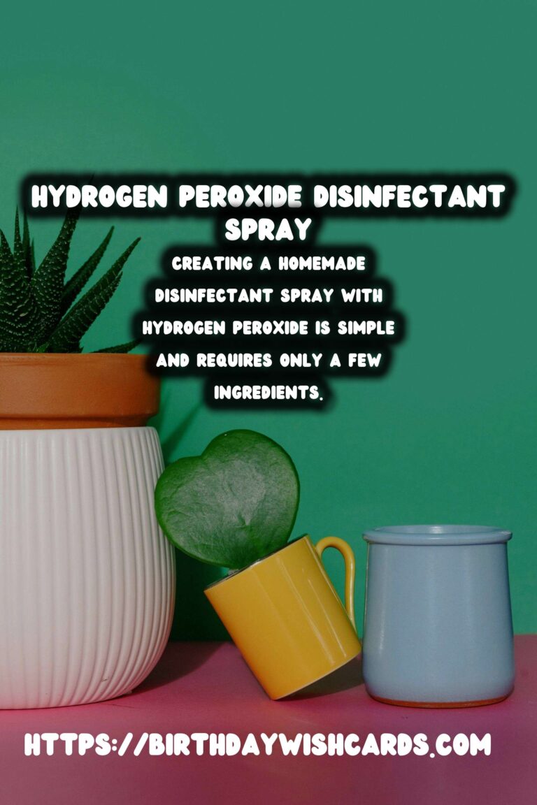 Homemade Disinfectant Spray: Hydrogen Peroxide Based