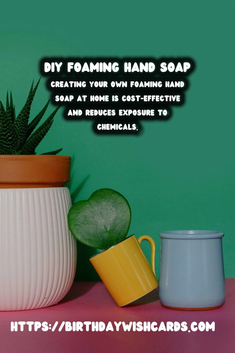 Homemade Foaming Hand Soap Recipe: A Simple Guide