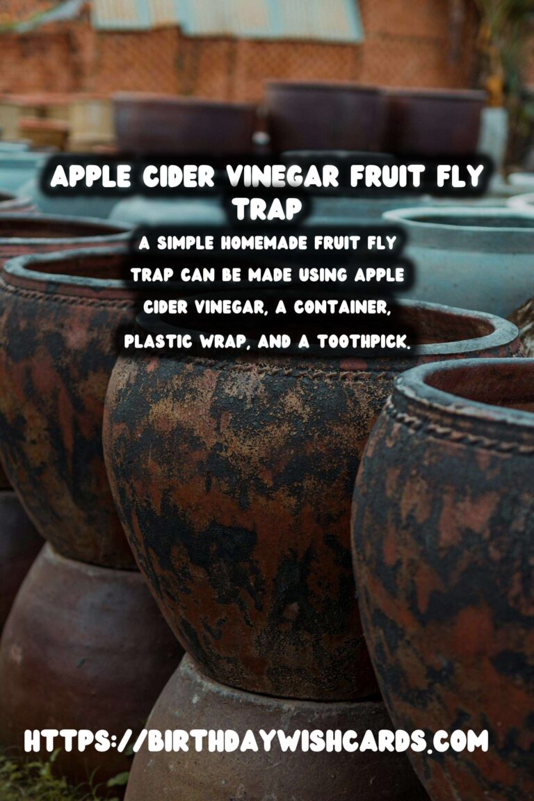 Homemade Fruit Fly Trap: Apple Cider Vinegar Guide