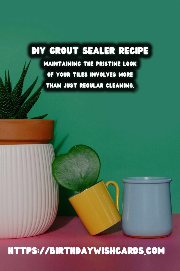 Homemade Grout Sealer: DIY Recipe for Lasting Protection