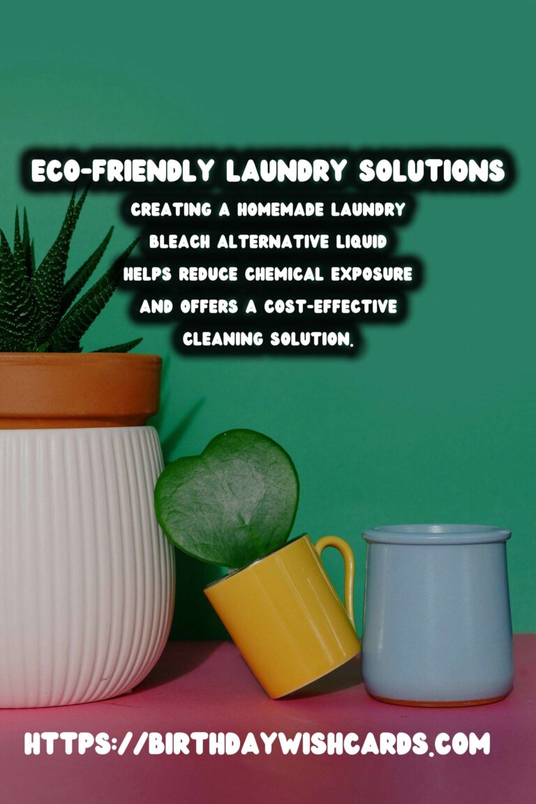 Homemade Laundry Bleach Alternative Liquid: Safe and Effective Cleaning