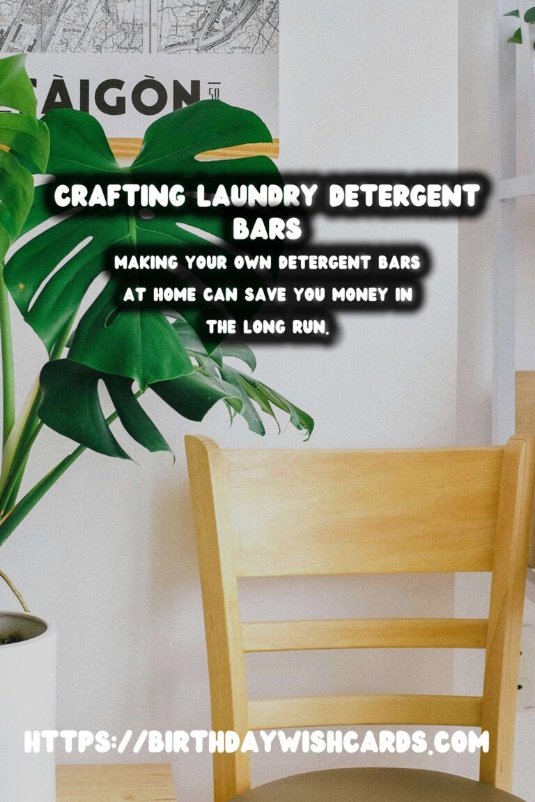 Homemade Laundry Detergent Bars: A Sustainable Cleaning Alternative