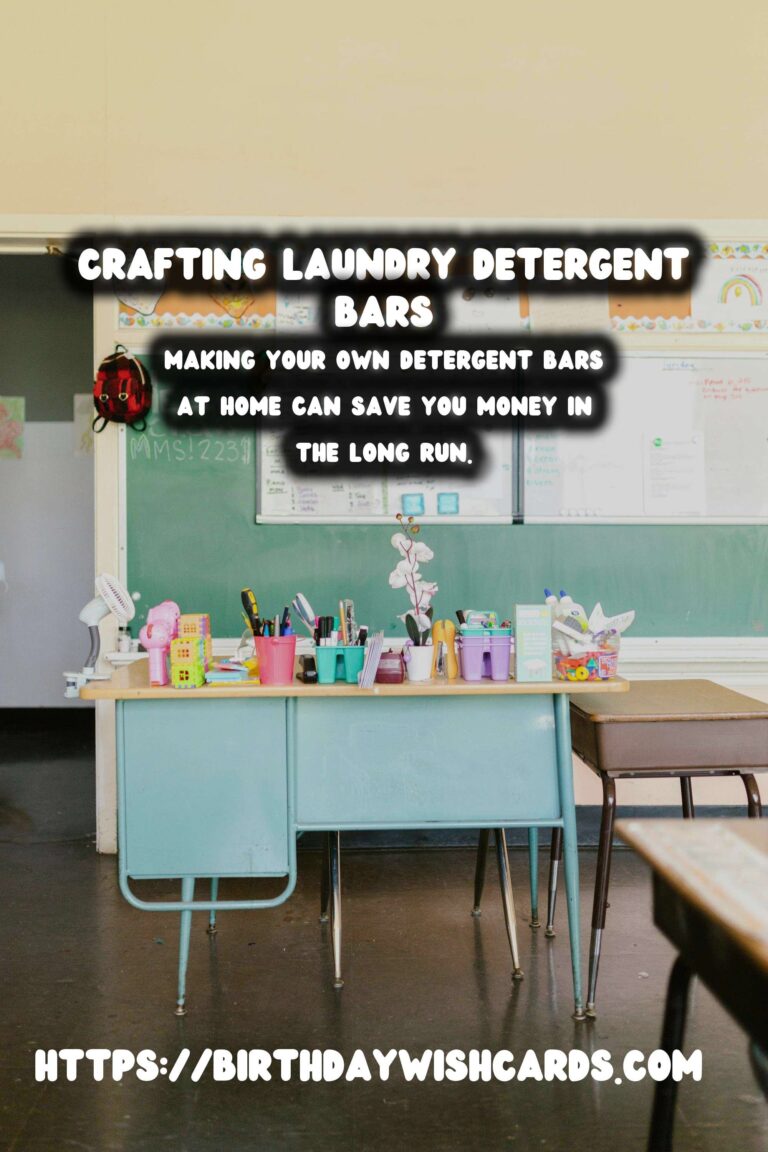 Homemade Laundry Detergent Bars: A Sustainable Cleaning Alternative