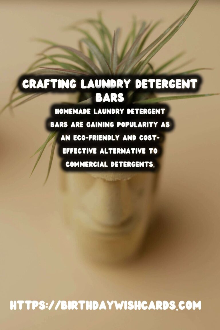 Homemade Laundry Detergent Bars: A Sustainable Cleaning Alternative