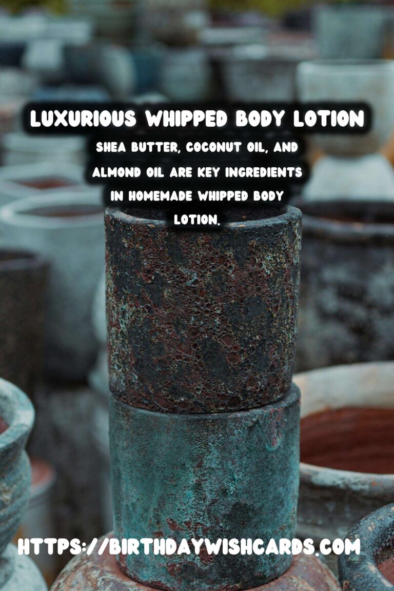 Homemade Natural Body Lotion: Whipped for Luxurious Skin Care
