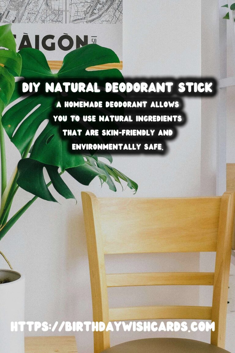 Homemade Natural Deodorant: Stick Form Guide