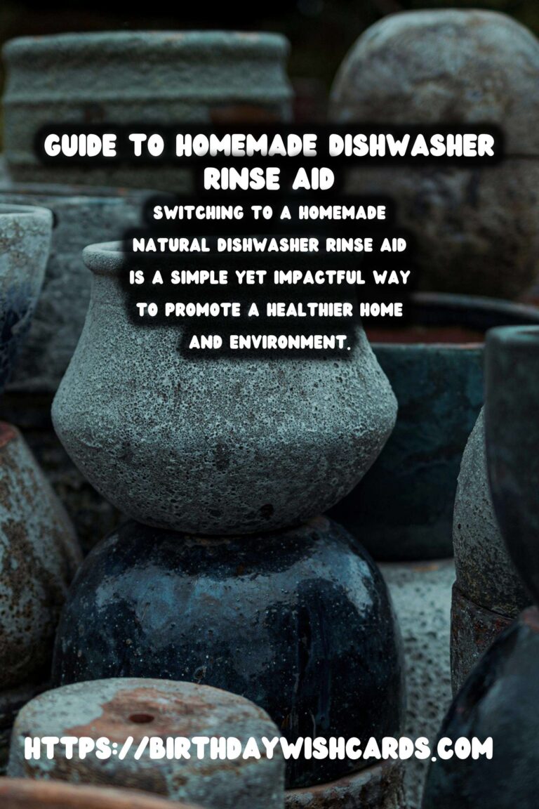 Homemade Natural Dishwasher Rinse Aid: A Green Cleaning Solution