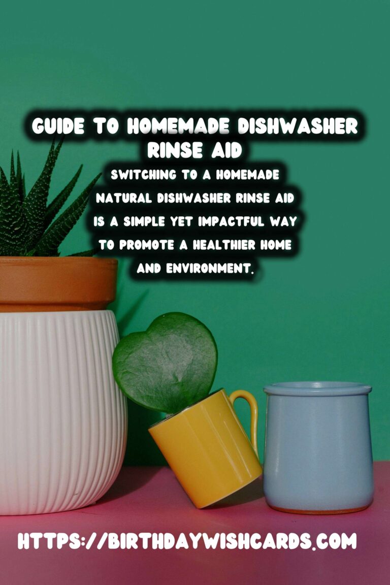 Homemade Natural Dishwasher Rinse Aid: A Green Cleaning Solution