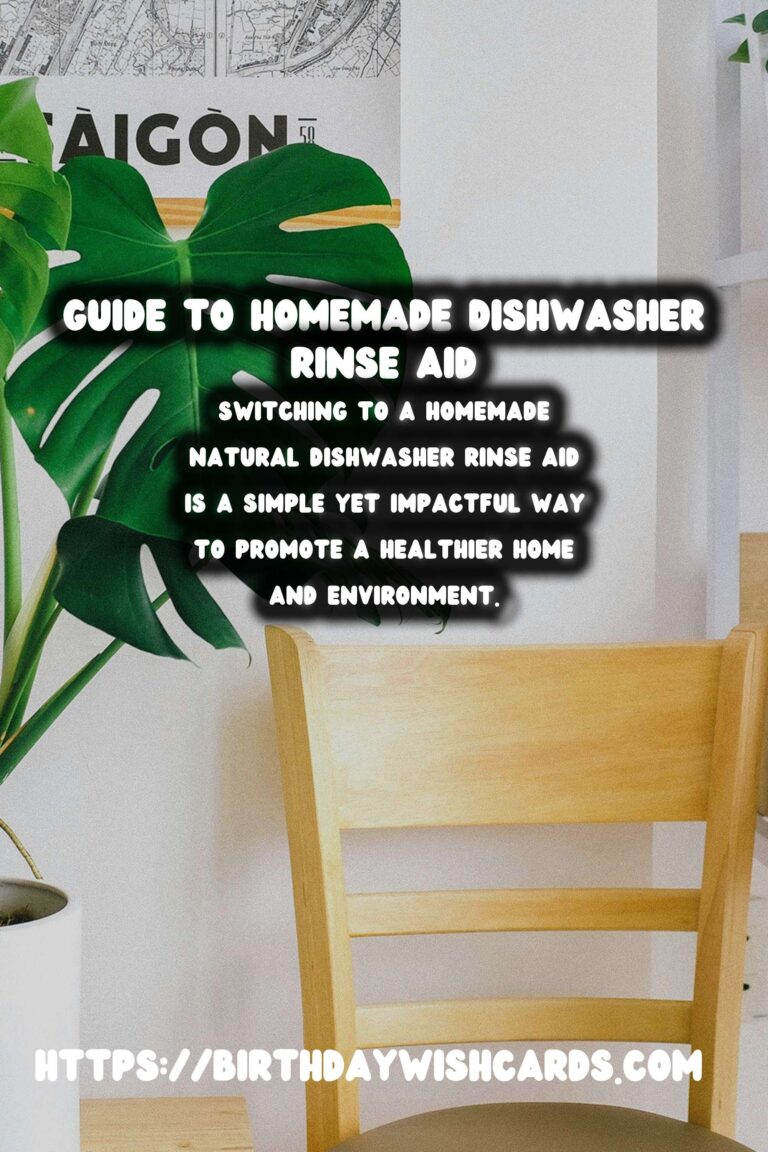 Homemade Natural Dishwasher Rinse Aid: A Green Cleaning Solution
