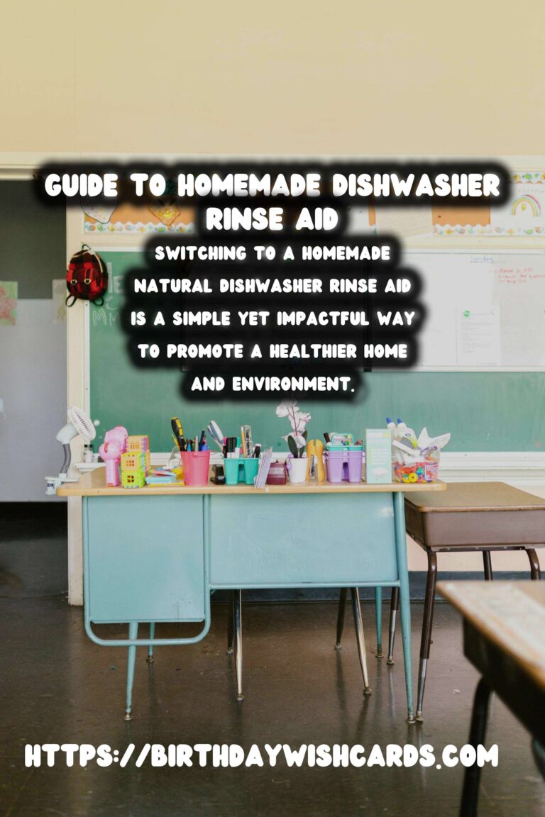 Homemade Natural Dishwasher Rinse Aid: A Green Cleaning Solution