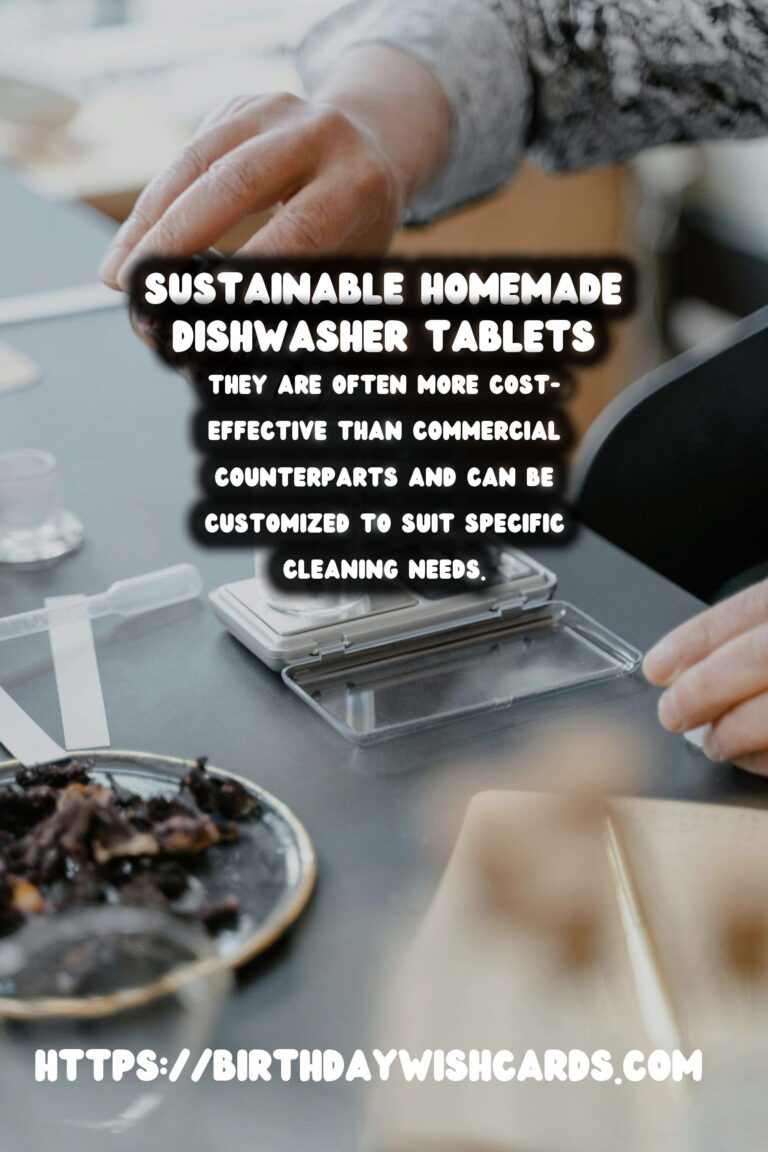 Homemade Natural Dishwasher Tablets: A Sustainable Cleaning Solution