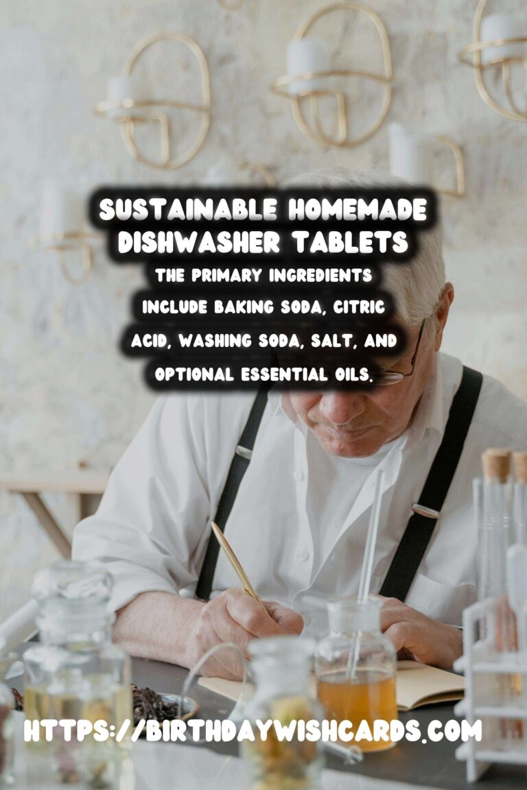 Homemade Natural Dishwasher Tablets: A Sustainable Cleaning Solution