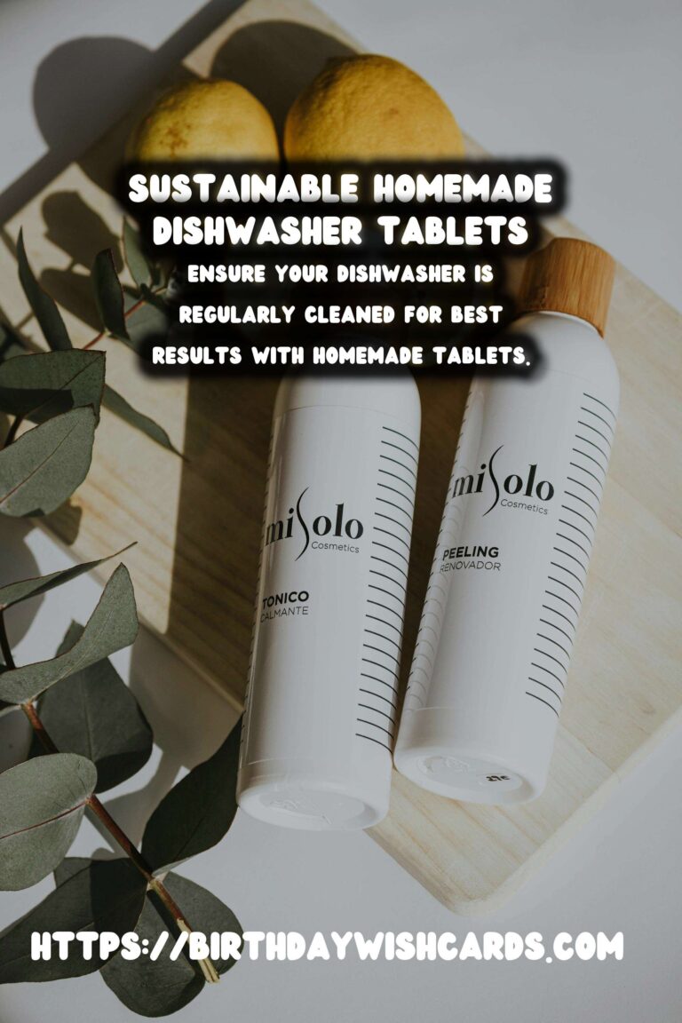 Homemade Natural Dishwasher Tablets: A Sustainable Cleaning Solution