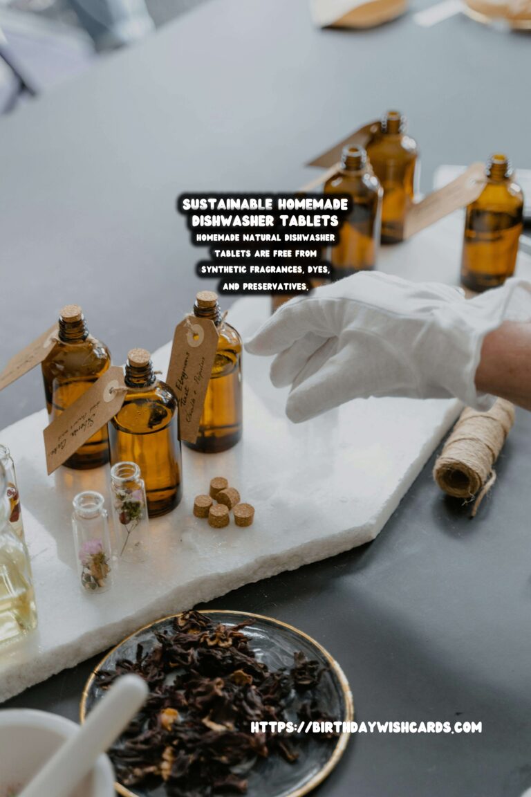 Homemade Natural Dishwasher Tablets: A Sustainable Cleaning Solution