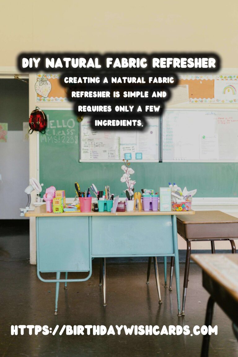 Homemade Natural Fabric Refresher: Freshen Up Your Space Naturally