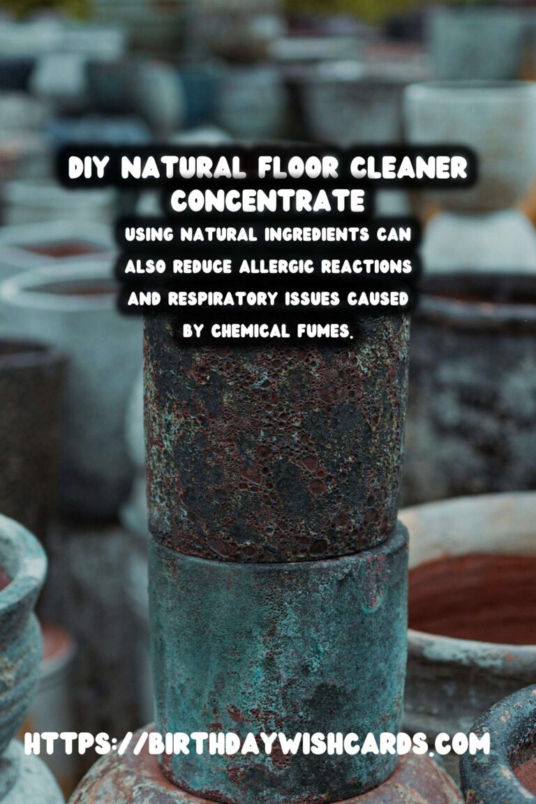 Homemade Natural Floor Cleaner Concentrate: A Comprehensive Guide