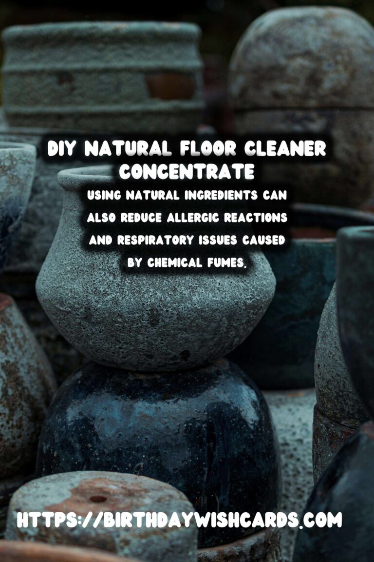 Homemade Natural Floor Cleaner Concentrate: A Comprehensive Guide