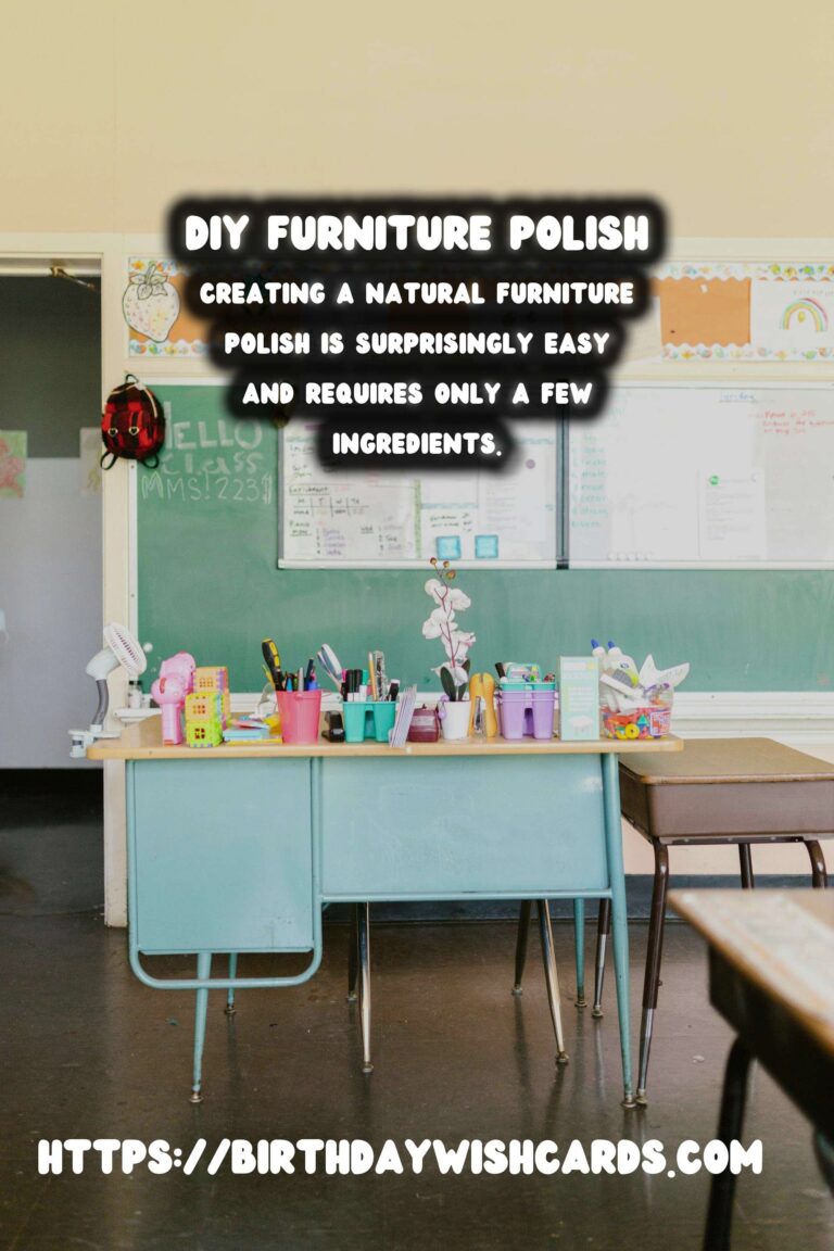 Homemade Natural Furniture Polish Spray: Revitalize Your Home
