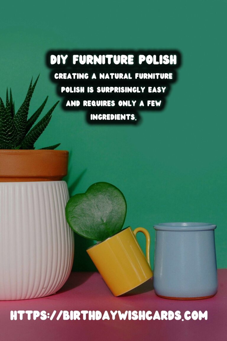 Homemade Natural Furniture Polish Spray: Revitalize Your Home