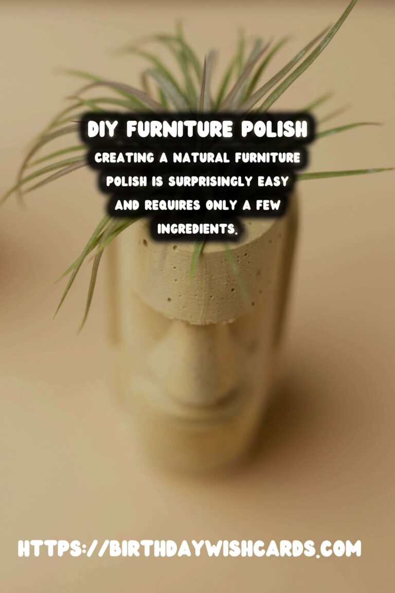 Homemade Natural Furniture Polish Spray: Revitalize Your Home