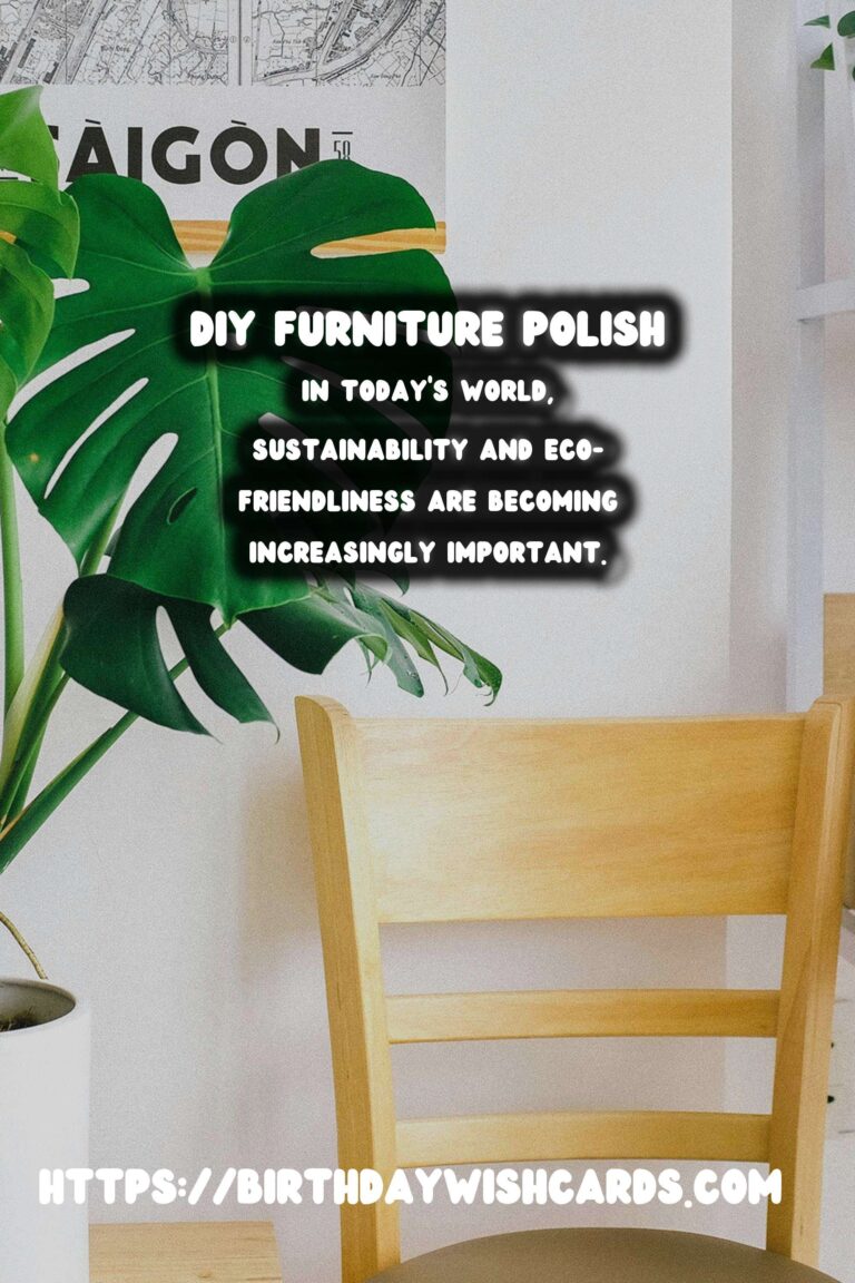 Homemade Natural Furniture Polish Spray: Revitalize Your Home