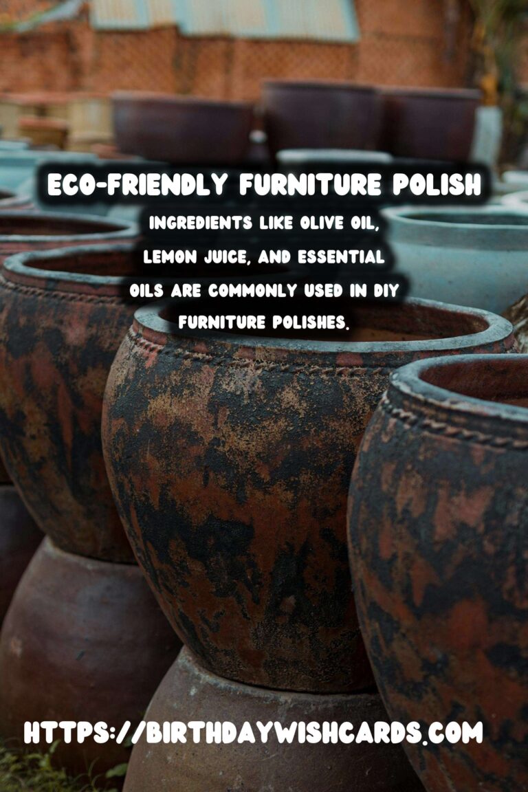 Homemade Natural Furniture Polish: Your Guide to Eco-Friendly Shine