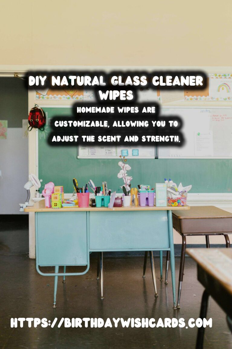 Homemade Natural Glass Cleaner Wipes: A Safe and Effective Solution