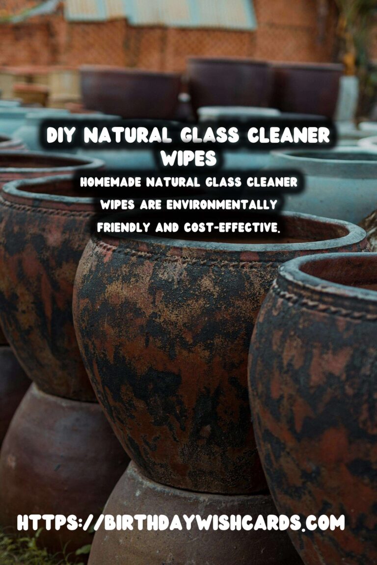 Homemade Natural Glass Cleaner Wipes: A Safe and Effective Solution