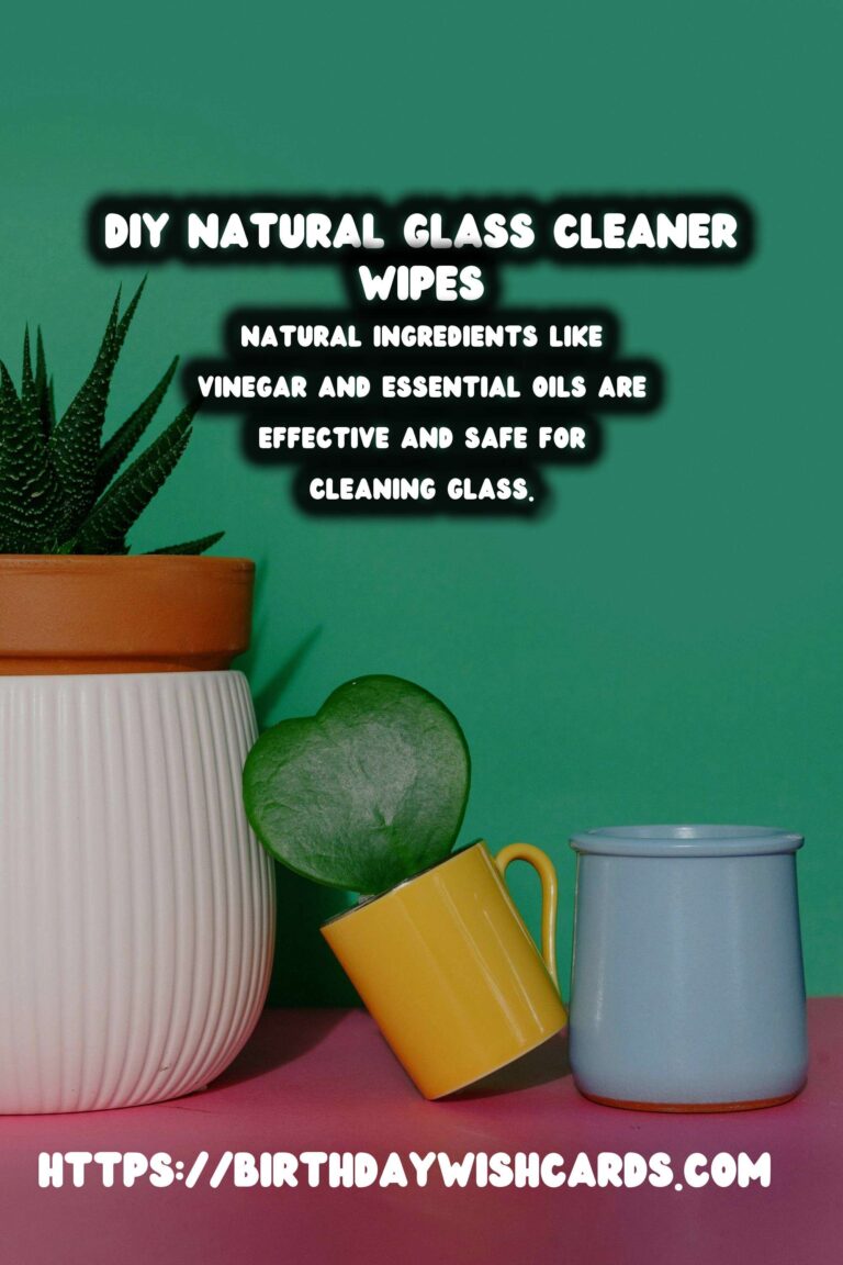 Homemade Natural Glass Cleaner Wipes: A Safe and Effective Solution