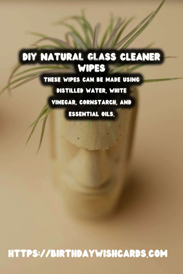 Homemade Natural Glass Cleaner Wipes: A Safe and Effective Solution
