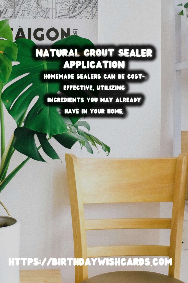 Homemade Natural Grout Sealer: Protect Your Tiles the Eco-Friendly Way