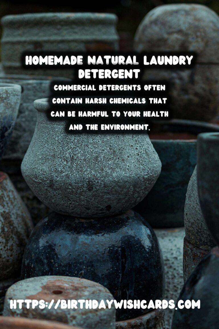 Homemade Natural Laundry Detergent: How to Make Your Own Eco-Friendly Cleaner