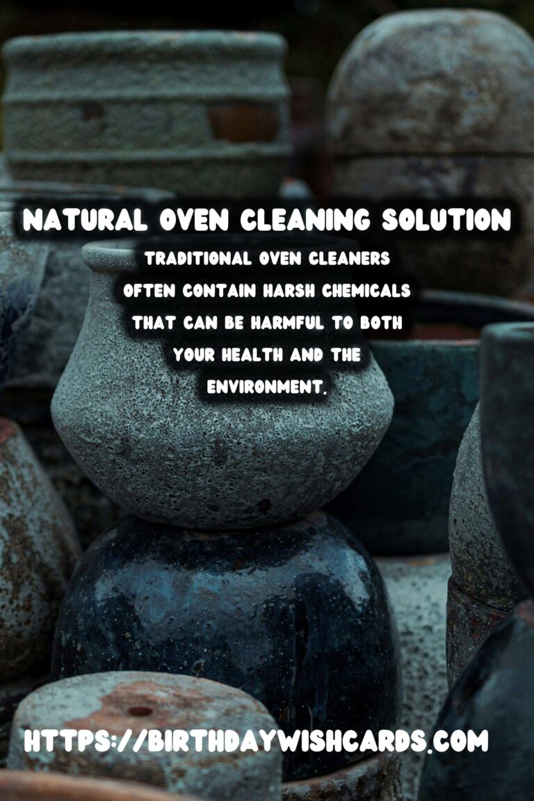 Homemade Natural Oven Cleaner No-Scrub: A Guide to a Sparkling Clean Oven