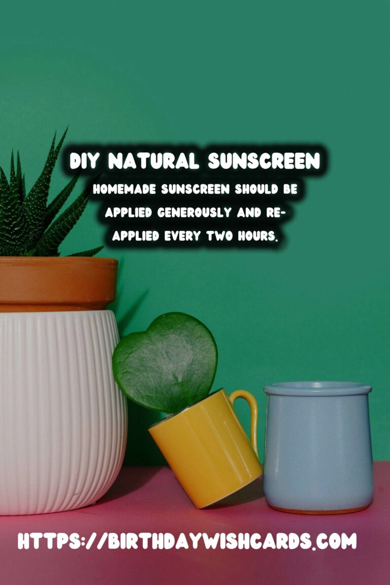 Homemade Natural Sunscreen: Protect Your Skin the Natural Way