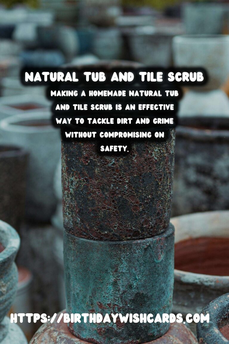 Homemade Natural Tub and Tile Scrub for a Cleaner Bathroom