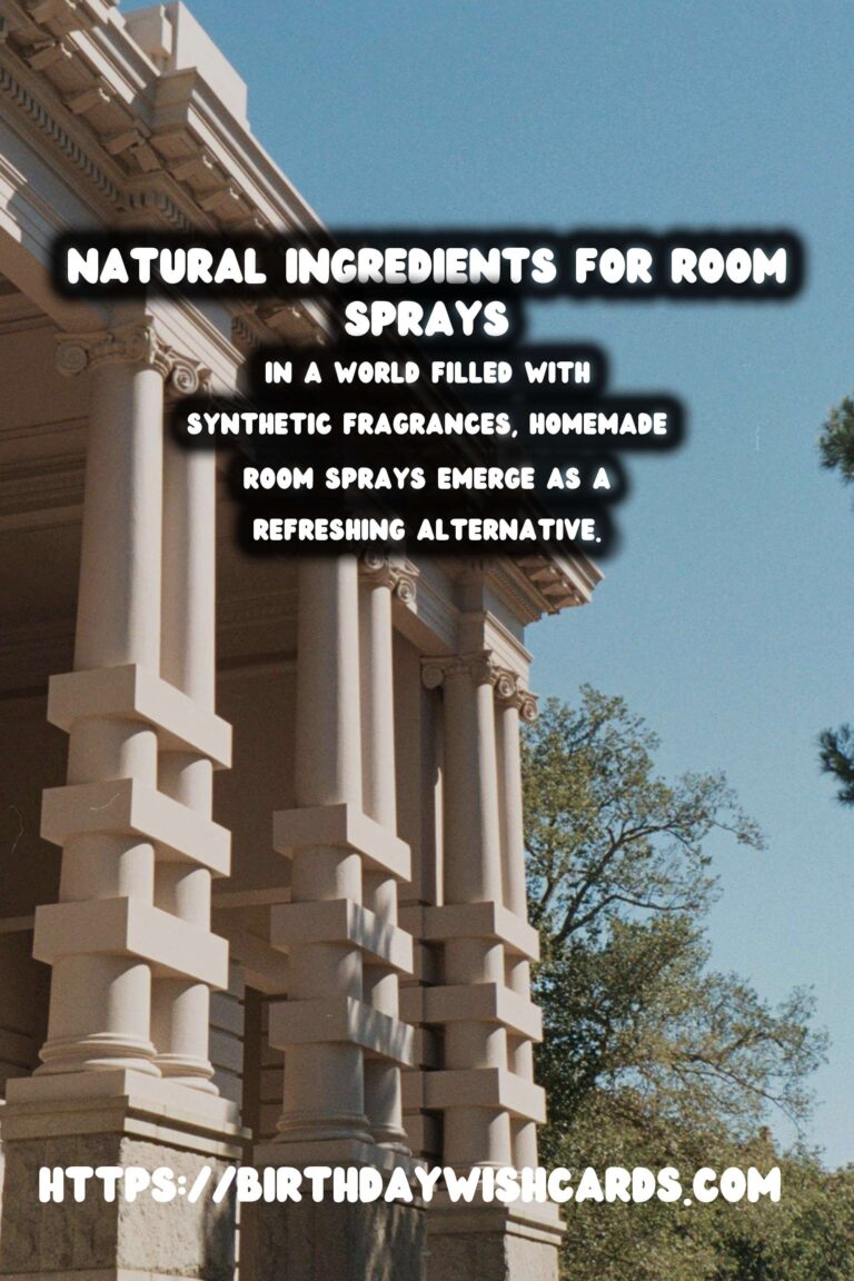 Homemade Room Sprays with Natural Ingredients: Freshen Your Space