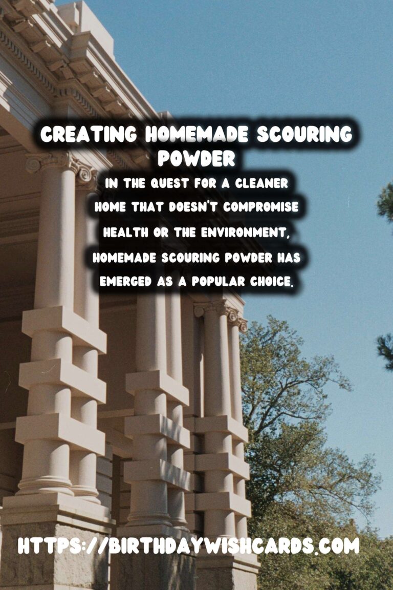 Homemade Scouring Powder: A Natural Solution for a Sparkling Clean Home