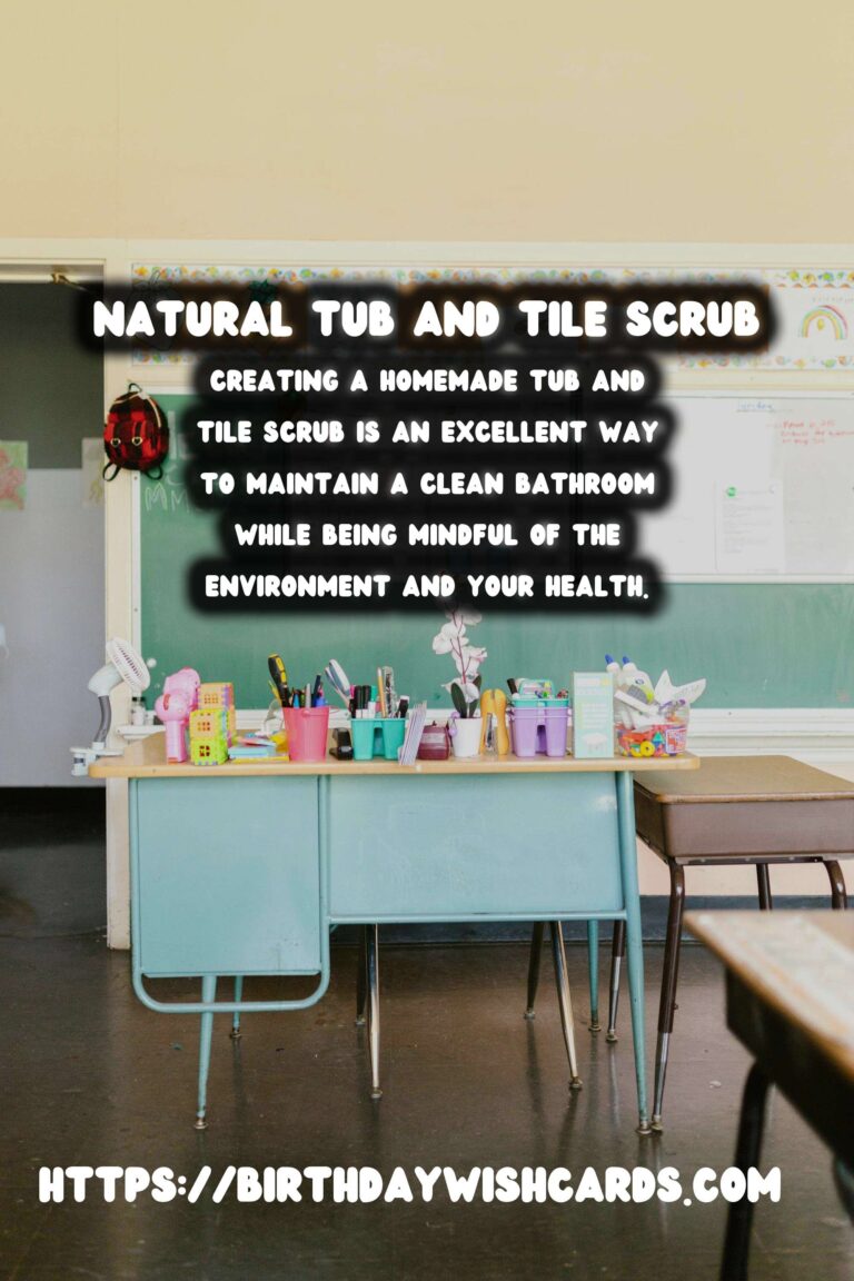 Homemade Tub and Tile Scrub: A Natural Cleaning Solution