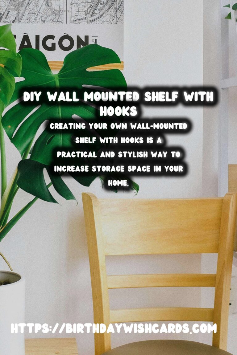 How to Build a DIY Wall Mounted Shelf with Hooks for Extra Storage