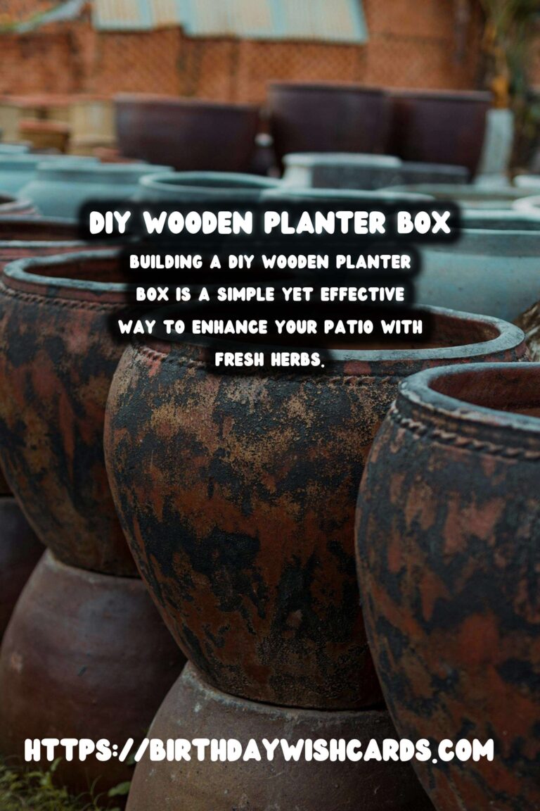 How to Build a DIY Wooden Planter Box for Patio Herbs